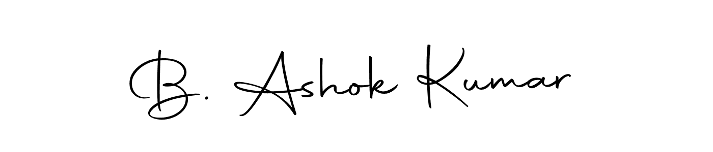 How to make B. Ashok Kumar name signature. Use Autography-DOLnW style for creating short signs online. This is the latest handwritten sign. B. Ashok Kumar signature style 10 images and pictures png