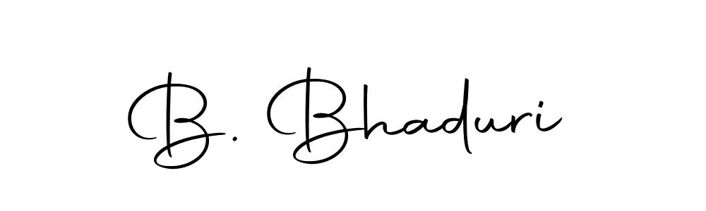 How to make B. Bhaduri name signature. Use Autography-DOLnW style for creating short signs online. This is the latest handwritten sign. B. Bhaduri signature style 10 images and pictures png