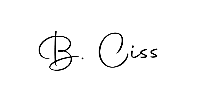 How to make B. Ciss signature? Autography-DOLnW is a professional autograph style. Create handwritten signature for B. Ciss name. B. Ciss signature style 10 images and pictures png