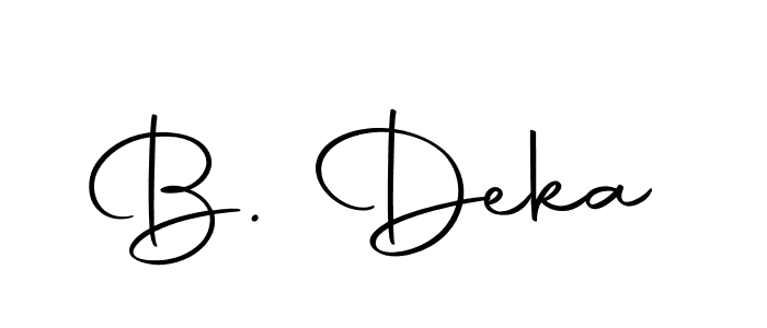 How to make B. Deka signature? Autography-DOLnW is a professional autograph style. Create handwritten signature for B. Deka name. B. Deka signature style 10 images and pictures png