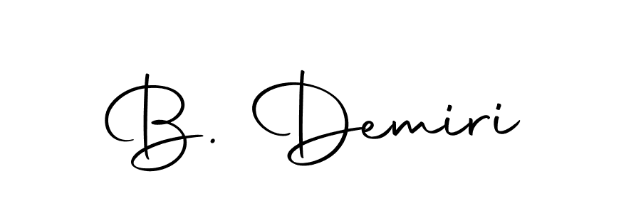 How to make B. Demiri name signature. Use Autography-DOLnW style for creating short signs online. This is the latest handwritten sign. B. Demiri signature style 10 images and pictures png