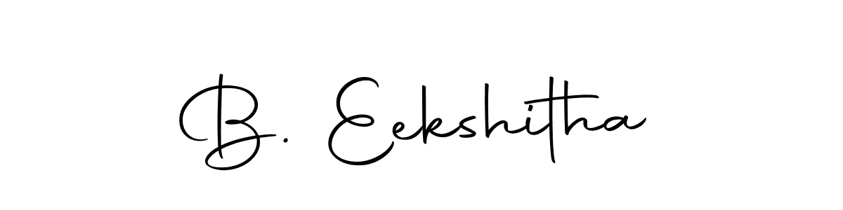 The best way (Autography-DOLnW) to make a short signature is to pick only two or three words in your name. The name B. Eekshitha include a total of six letters. For converting this name. B. Eekshitha signature style 10 images and pictures png