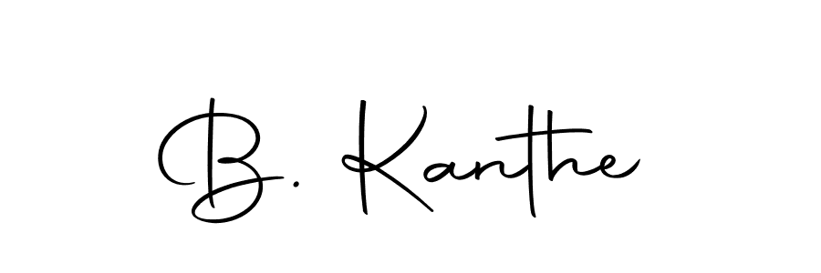 Design your own signature with our free online signature maker. With this signature software, you can create a handwritten (Autography-DOLnW) signature for name B. Kanthe. B. Kanthe signature style 10 images and pictures png