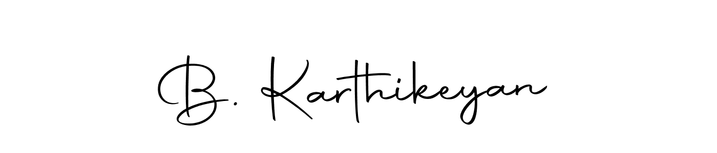 Design your own signature with our free online signature maker. With this signature software, you can create a handwritten (Autography-DOLnW) signature for name B. Karthikeyan. B. Karthikeyan signature style 10 images and pictures png