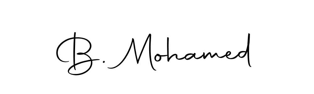 Also we have B. Mohamed name is the best signature style. Create professional handwritten signature collection using Autography-DOLnW autograph style. B. Mohamed signature style 10 images and pictures png