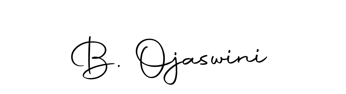 How to make B. Ojaswini name signature. Use Autography-DOLnW style for creating short signs online. This is the latest handwritten sign. B. Ojaswini signature style 10 images and pictures png