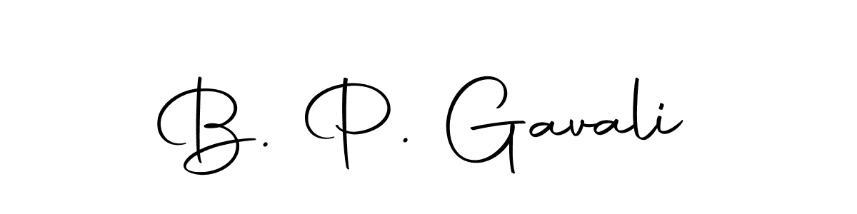 How to make B. P. Gavali name signature. Use Autography-DOLnW style for creating short signs online. This is the latest handwritten sign. B. P. Gavali signature style 10 images and pictures png