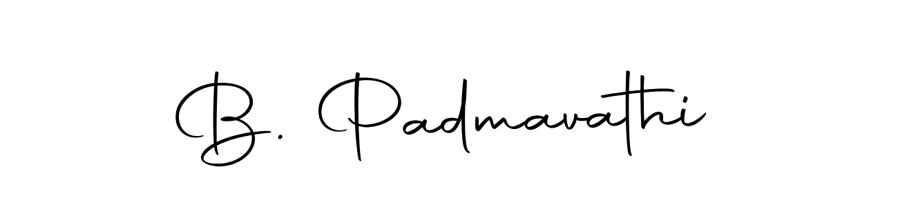 How to make B. Padmavathi name signature. Use Autography-DOLnW style for creating short signs online. This is the latest handwritten sign. B. Padmavathi signature style 10 images and pictures png