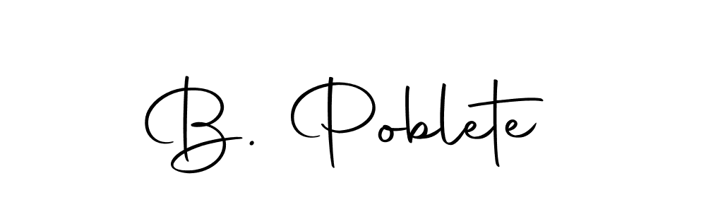 The best way (Autography-DOLnW) to make a short signature is to pick only two or three words in your name. The name B. Poblete include a total of six letters. For converting this name. B. Poblete signature style 10 images and pictures png