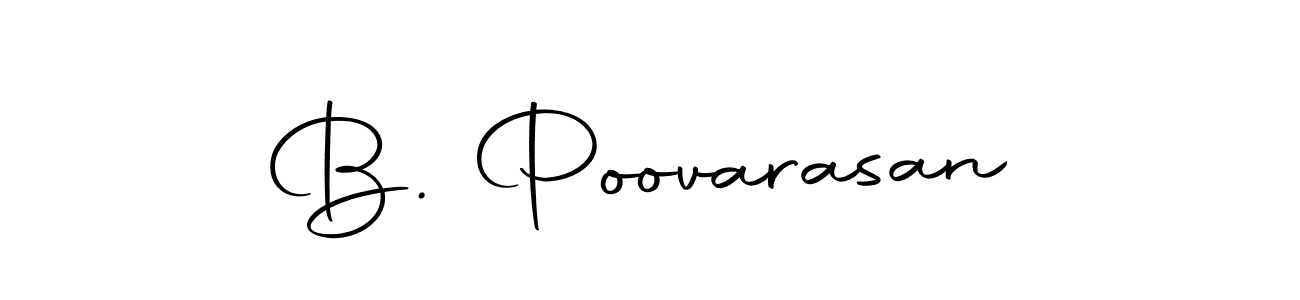 Design your own signature with our free online signature maker. With this signature software, you can create a handwritten (Autography-DOLnW) signature for name B. Poovarasan. B. Poovarasan signature style 10 images and pictures png