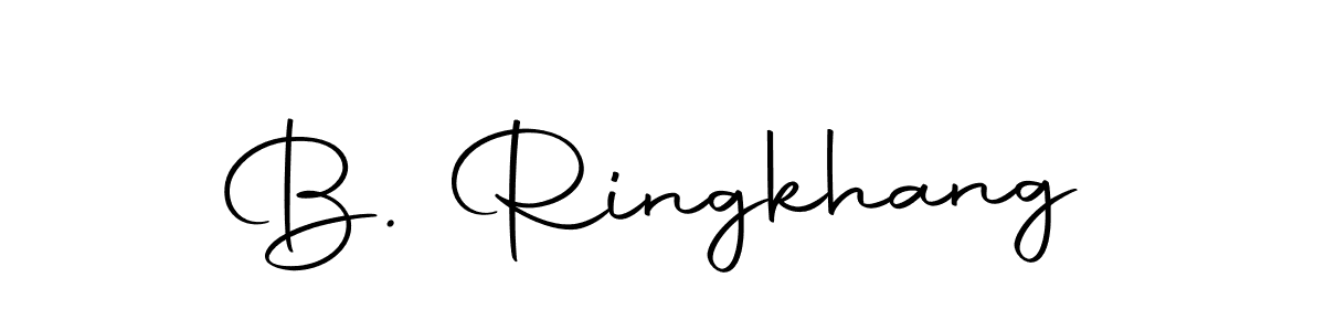 The best way (Autography-DOLnW) to make a short signature is to pick only two or three words in your name. The name B. Ringkhang include a total of six letters. For converting this name. B. Ringkhang signature style 10 images and pictures png