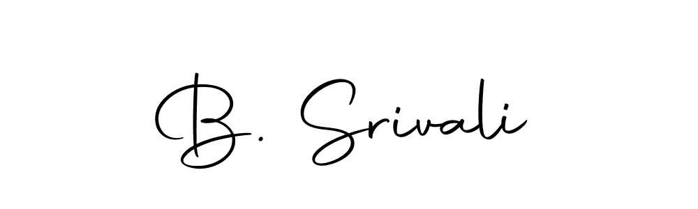 Use a signature maker to create a handwritten signature online. With this signature software, you can design (Autography-DOLnW) your own signature for name B. Srivali. B. Srivali signature style 10 images and pictures png