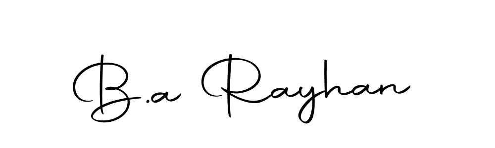 The best way (Autography-DOLnW) to make a short signature is to pick only two or three words in your name. The name B.a Rayhan include a total of six letters. For converting this name. B.a Rayhan signature style 10 images and pictures png