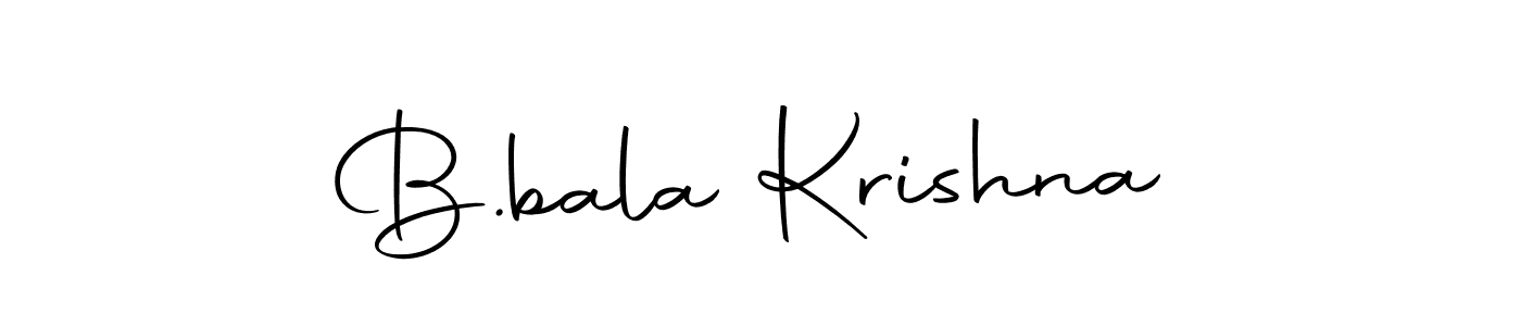 Create a beautiful signature design for name B.bala Krishna. With this signature (Autography-DOLnW) fonts, you can make a handwritten signature for free. B.bala Krishna signature style 10 images and pictures png