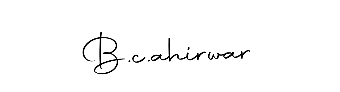 How to make B.c.ahirwar name signature. Use Autography-DOLnW style for creating short signs online. This is the latest handwritten sign. B.c.ahirwar signature style 10 images and pictures png