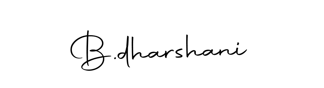 Design your own signature with our free online signature maker. With this signature software, you can create a handwritten (Autography-DOLnW) signature for name B.dharshani. B.dharshani signature style 10 images and pictures png