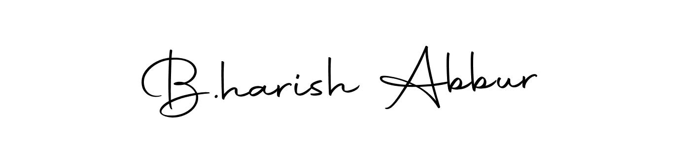 Design your own signature with our free online signature maker. With this signature software, you can create a handwritten (Autography-DOLnW) signature for name B.harish Abbur. B.harish Abbur signature style 10 images and pictures png