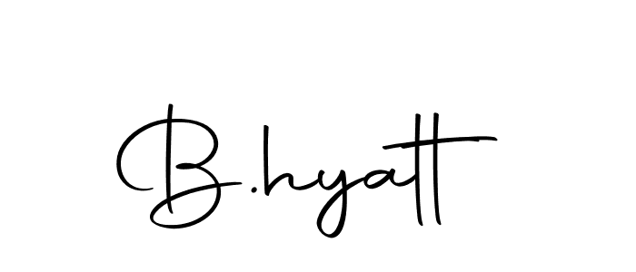 How to make B.hyatt signature? Autography-DOLnW is a professional autograph style. Create handwritten signature for B.hyatt name. B.hyatt signature style 10 images and pictures png