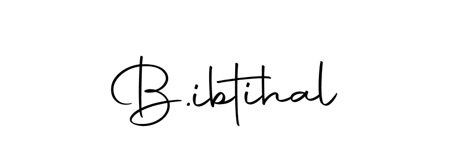 Use a signature maker to create a handwritten signature online. With this signature software, you can design (Autography-DOLnW) your own signature for name B.ibtihal. B.ibtihal signature style 10 images and pictures png