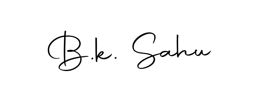 The best way (Autography-DOLnW) to make a short signature is to pick only two or three words in your name. The name B.k. Sahu include a total of six letters. For converting this name. B.k. Sahu signature style 10 images and pictures png