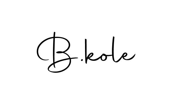 You can use this online signature creator to create a handwritten signature for the name B.kole. This is the best online autograph maker. B.kole signature style 10 images and pictures png