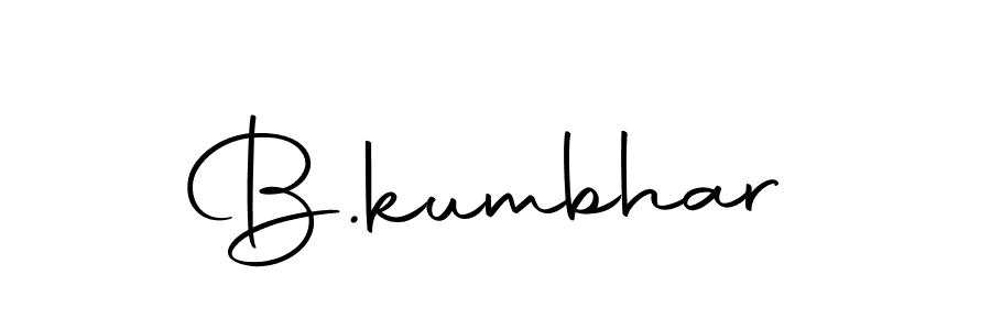 Use a signature maker to create a handwritten signature online. With this signature software, you can design (Autography-DOLnW) your own signature for name B.kumbhar. B.kumbhar signature style 10 images and pictures png