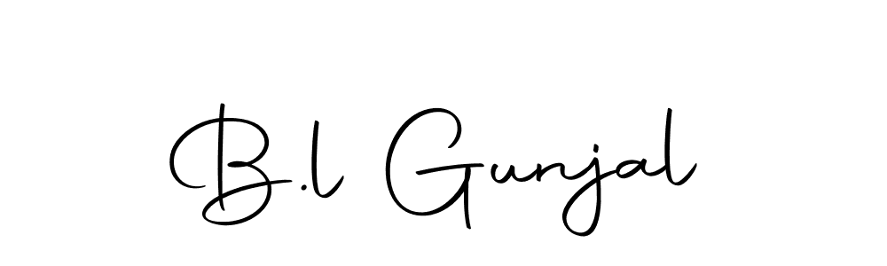 How to make B.l Gunjal signature? Autography-DOLnW is a professional autograph style. Create handwritten signature for B.l Gunjal name. B.l Gunjal signature style 10 images and pictures png