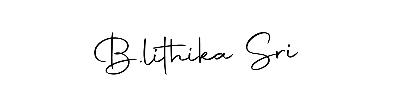 Make a beautiful signature design for name B.lithika Sri. With this signature (Autography-DOLnW) style, you can create a handwritten signature for free. B.lithika Sri signature style 10 images and pictures png