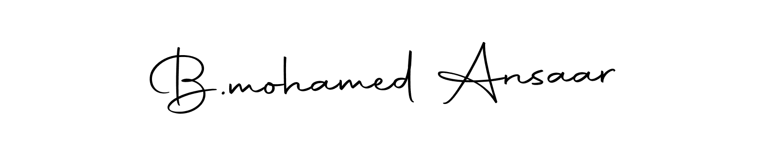 This is the best signature style for the B.mohamed Ansaar name. Also you like these signature font (Autography-DOLnW). Mix name signature. B.mohamed Ansaar signature style 10 images and pictures png