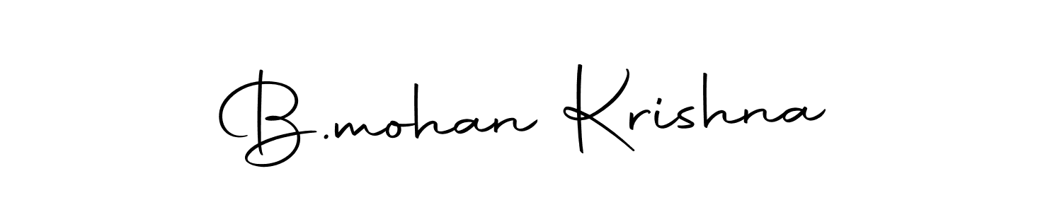 You should practise on your own different ways (Autography-DOLnW) to write your name (B.mohan Krishna) in signature. don't let someone else do it for you. B.mohan Krishna signature style 10 images and pictures png
