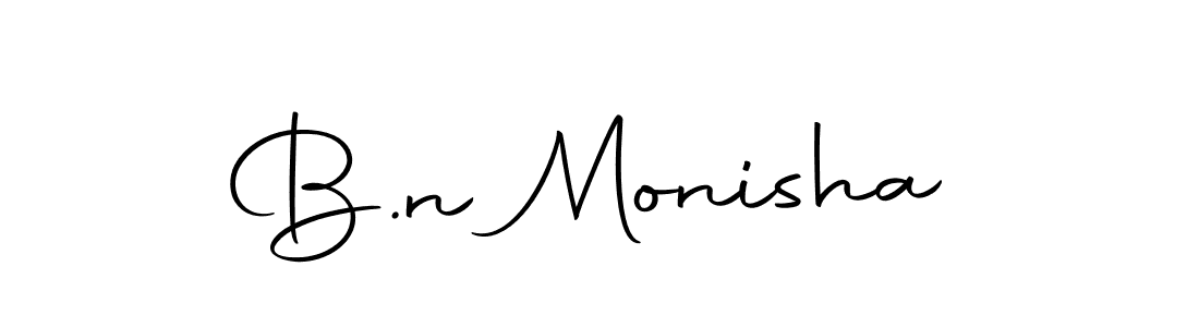 The best way (Autography-DOLnW) to make a short signature is to pick only two or three words in your name. The name B.n Monisha include a total of six letters. For converting this name. B.n Monisha signature style 10 images and pictures png