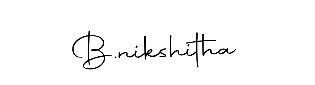 Also we have B.nikshitha name is the best signature style. Create professional handwritten signature collection using Autography-DOLnW autograph style. B.nikshitha signature style 10 images and pictures png