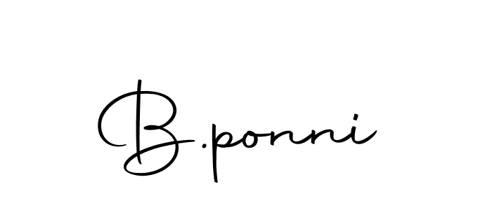 How to make B.ponni signature? Autography-DOLnW is a professional autograph style. Create handwritten signature for B.ponni name. B.ponni signature style 10 images and pictures png