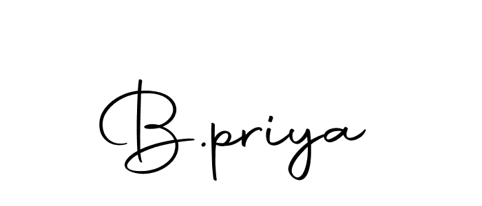 Design your own signature with our free online signature maker. With this signature software, you can create a handwritten (Autography-DOLnW) signature for name B.priya. B.priya signature style 10 images and pictures png