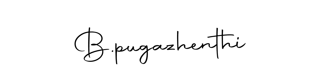 How to make B.pugazhenthi name signature. Use Autography-DOLnW style for creating short signs online. This is the latest handwritten sign. B.pugazhenthi signature style 10 images and pictures png