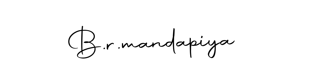 Create a beautiful signature design for name B.r.mandapiya. With this signature (Autography-DOLnW) fonts, you can make a handwritten signature for free. B.r.mandapiya signature style 10 images and pictures png