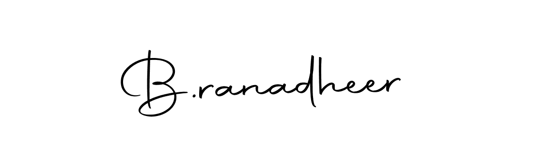 How to make B.ranadheer name signature. Use Autography-DOLnW style for creating short signs online. This is the latest handwritten sign. B.ranadheer signature style 10 images and pictures png