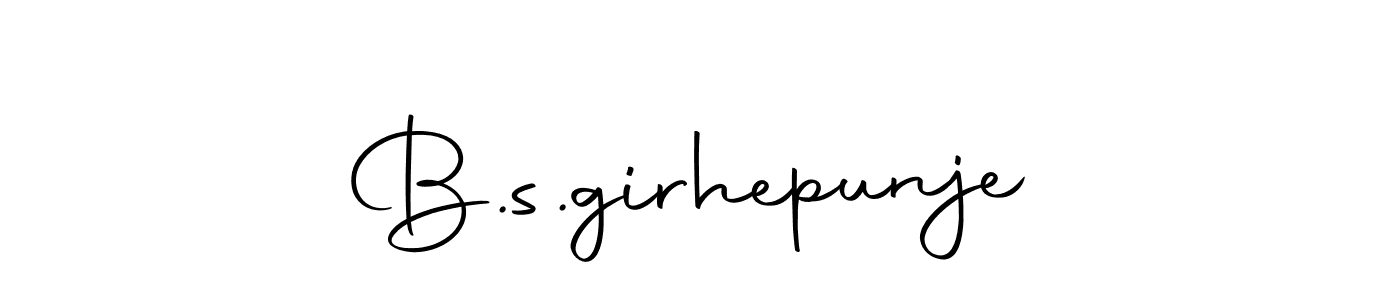 How to make B.s.girhepunje name signature. Use Autography-DOLnW style for creating short signs online. This is the latest handwritten sign. B.s.girhepunje signature style 10 images and pictures png