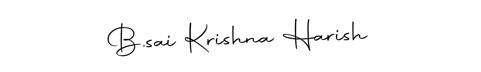 Design your own signature with our free online signature maker. With this signature software, you can create a handwritten (Autography-DOLnW) signature for name B.sai Krishna Harish. B.sai Krishna Harish signature style 10 images and pictures png