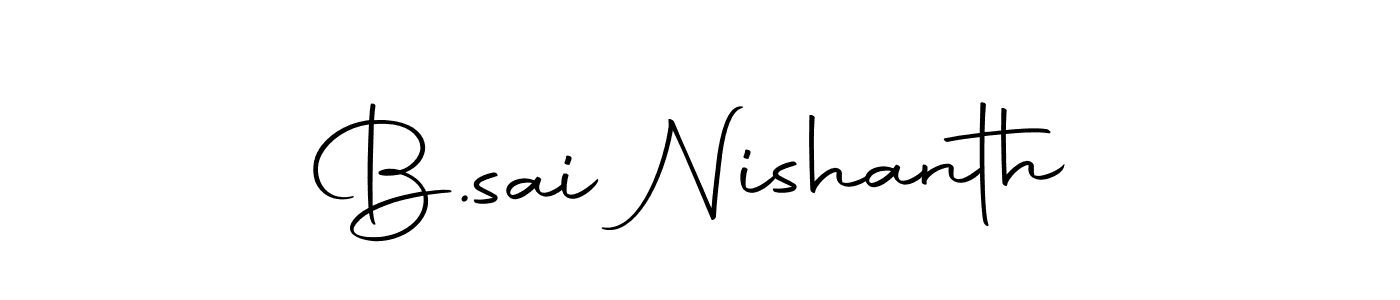 How to make B.sai Nishanth signature? Autography-DOLnW is a professional autograph style. Create handwritten signature for B.sai Nishanth name. B.sai Nishanth signature style 10 images and pictures png