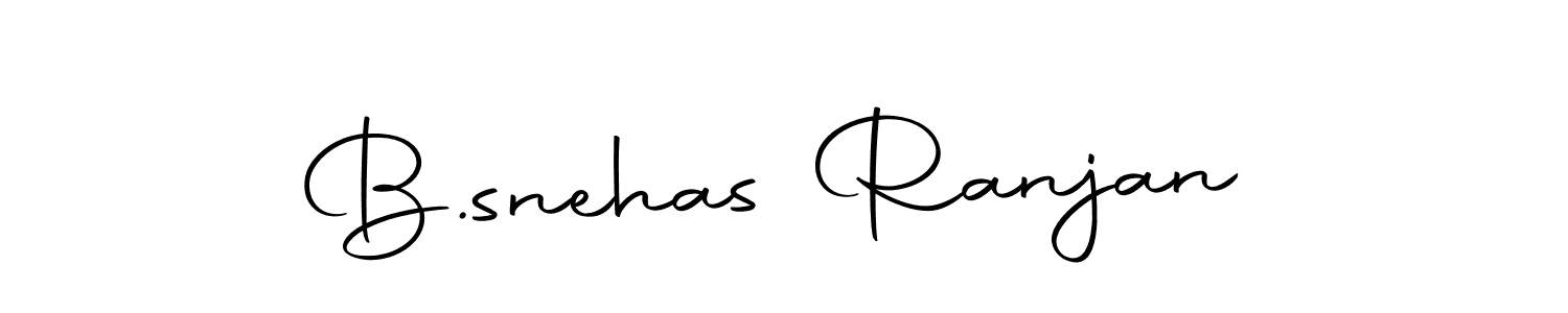 How to make B.snehas Ranjan name signature. Use Autography-DOLnW style for creating short signs online. This is the latest handwritten sign. B.snehas Ranjan signature style 10 images and pictures png