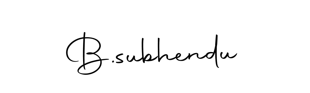 Use a signature maker to create a handwritten signature online. With this signature software, you can design (Autography-DOLnW) your own signature for name B.subhendu. B.subhendu signature style 10 images and pictures png