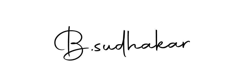 Design your own signature with our free online signature maker. With this signature software, you can create a handwritten (Autography-DOLnW) signature for name B.sudhakar. B.sudhakar signature style 10 images and pictures png