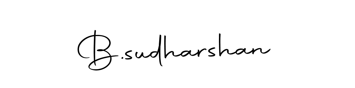 Use a signature maker to create a handwritten signature online. With this signature software, you can design (Autography-DOLnW) your own signature for name B.sudharshan. B.sudharshan signature style 10 images and pictures png