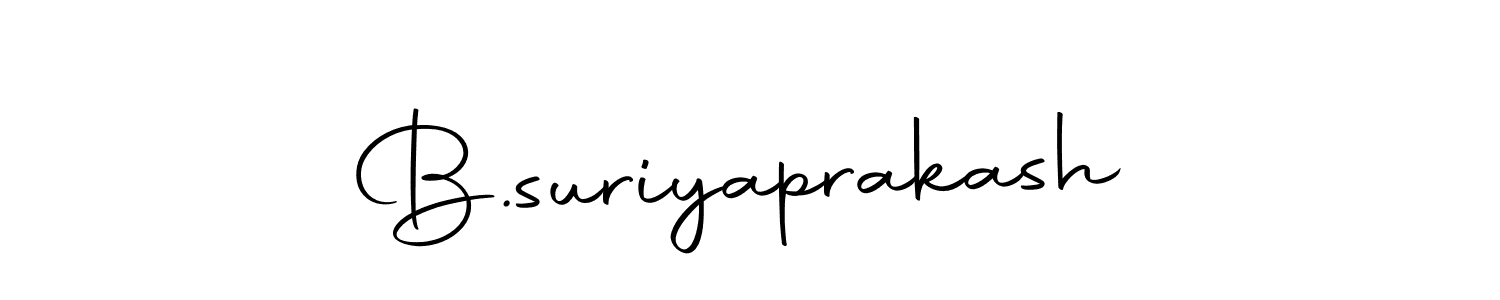 How to make B.suriyaprakash name signature. Use Autography-DOLnW style for creating short signs online. This is the latest handwritten sign. B.suriyaprakash signature style 10 images and pictures png