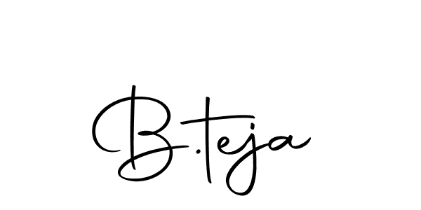 Create a beautiful signature design for name B.teja. With this signature (Autography-DOLnW) fonts, you can make a handwritten signature for free. B.teja signature style 10 images and pictures png
