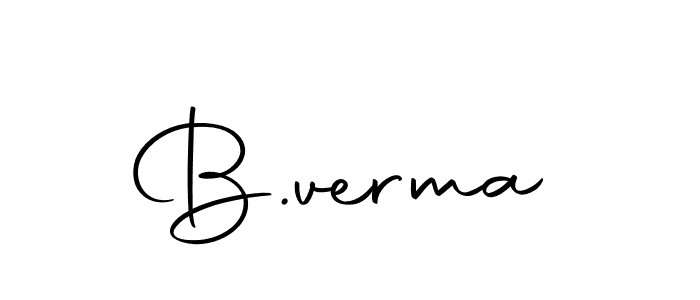 Create a beautiful signature design for name B.verma. With this signature (Autography-DOLnW) fonts, you can make a handwritten signature for free. B.verma signature style 10 images and pictures png