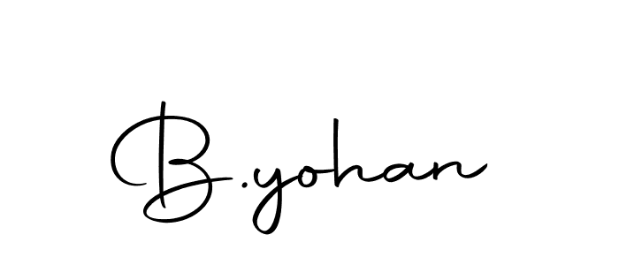 Create a beautiful signature design for name B.yohan. With this signature (Autography-DOLnW) fonts, you can make a handwritten signature for free. B.yohan signature style 10 images and pictures png