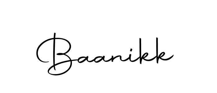 Make a beautiful signature design for name Baanikk. Use this online signature maker to create a handwritten signature for free. Baanikk signature style 10 images and pictures png