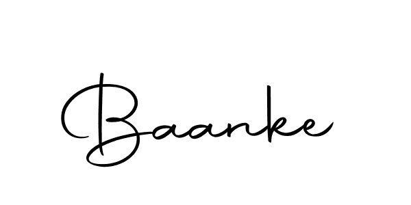 Design your own signature with our free online signature maker. With this signature software, you can create a handwritten (Autography-DOLnW) signature for name Baanke. Baanke signature style 10 images and pictures png